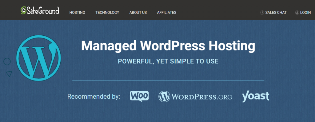 Siteground managed WordPress hosting